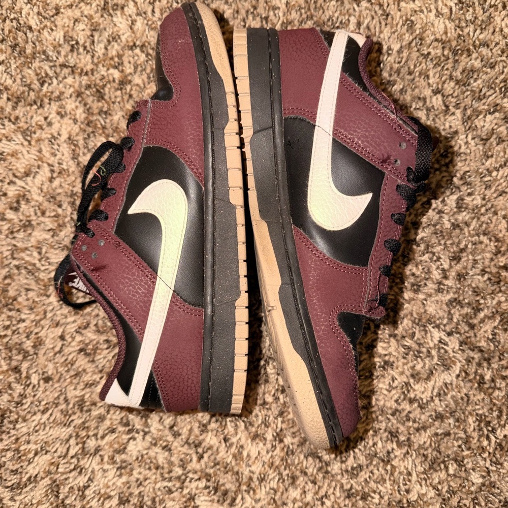 Nike Dunks- Burgundy, Black, White